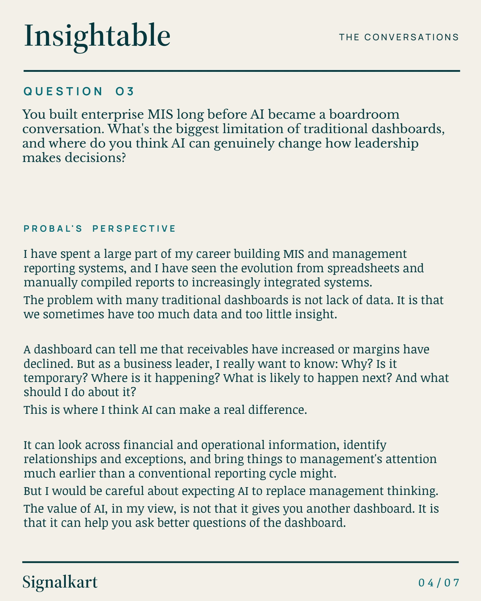 Probal Kumar Roy — Insightable issue 005, page 4