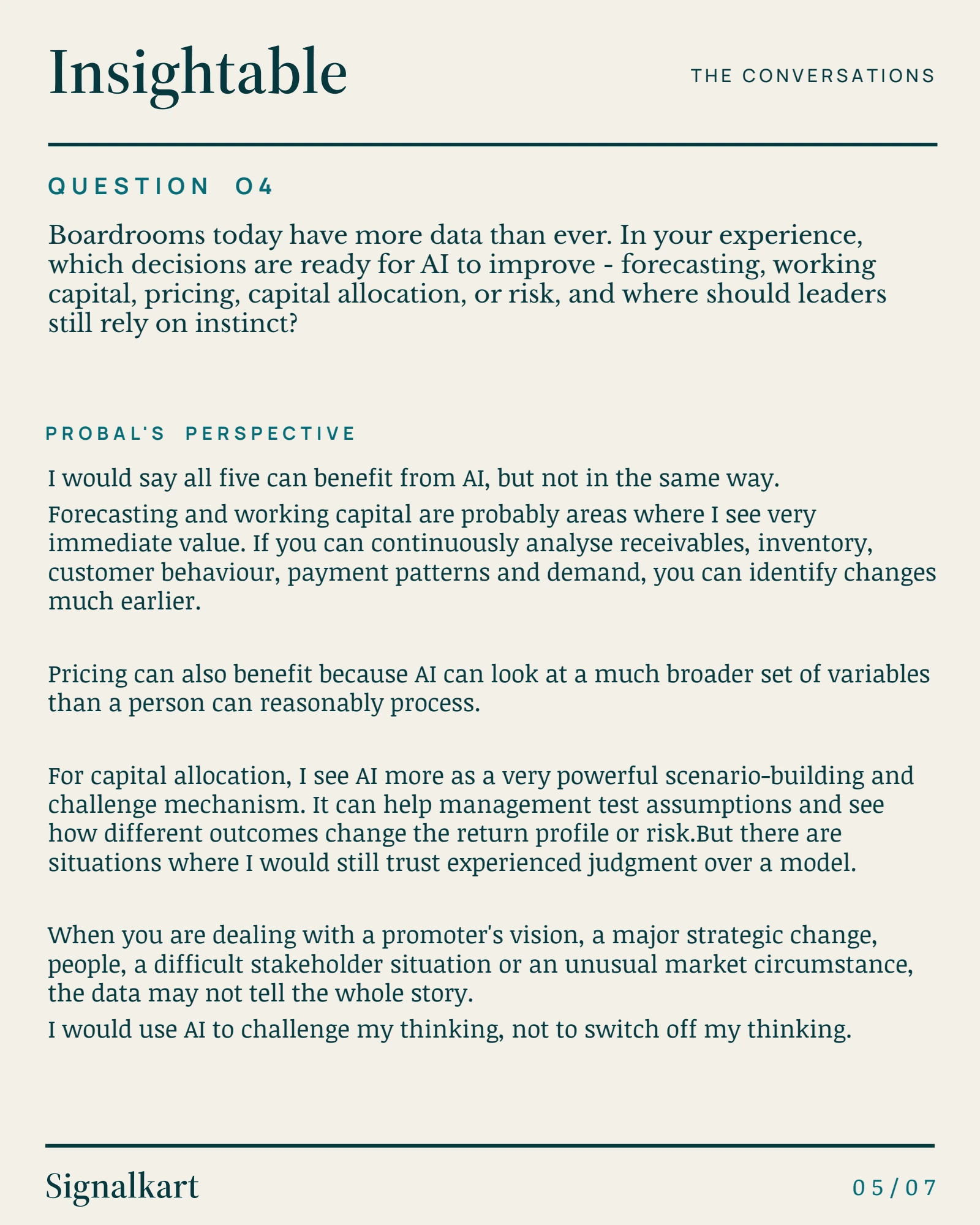 Probal Kumar Roy — Insightable issue 005, page 5