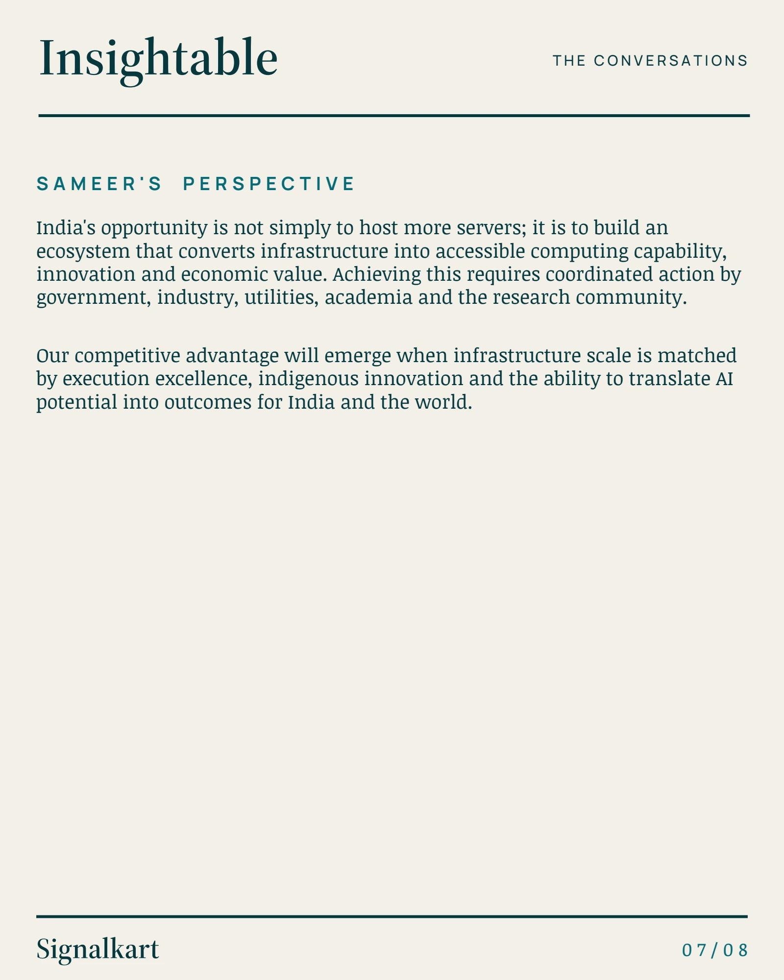 Sameer Srivastava — Insightable issue 006, page 7